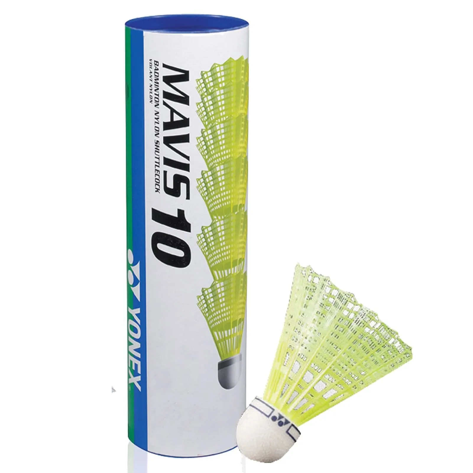 Yonex Mavis 10 Badminton Nylon Shuttles / Shuttlecocks Yellow - Set of 6