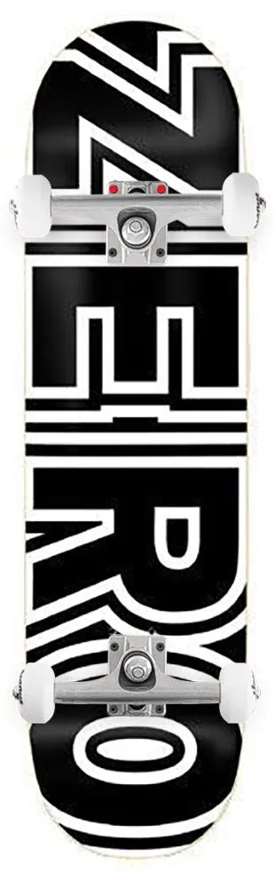 Zero Skateboard Bold Black White x Venom Custom Complete Skateboard - 7.75"