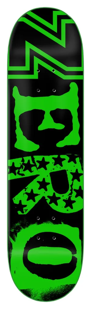 Zero Skateboard Legacy Ransom Green Dipped Skateboard Deck - 8.25"