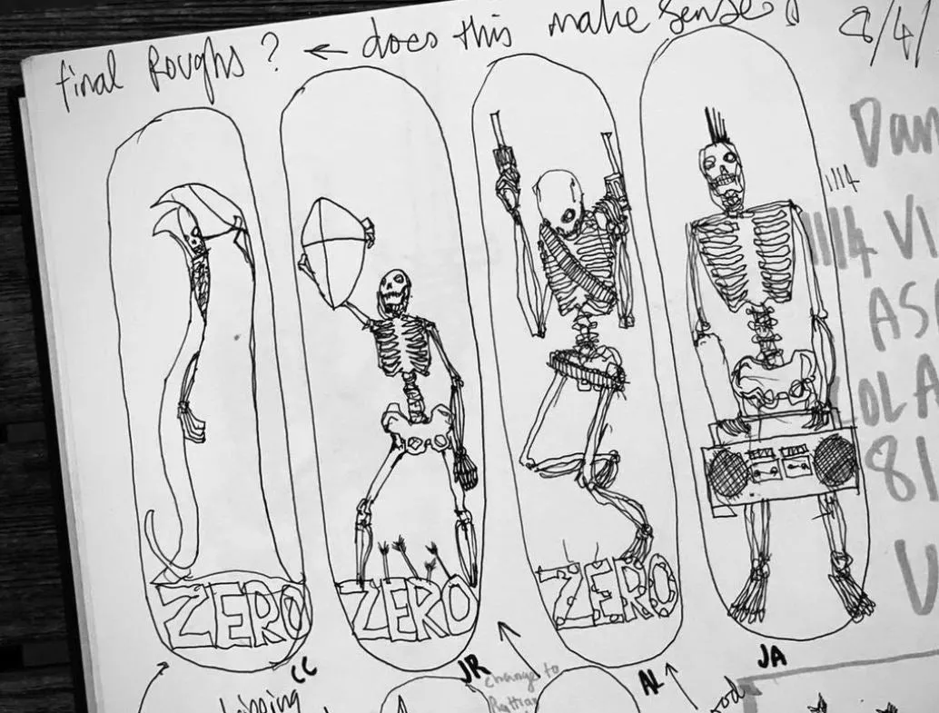Zero Skateboard Living Dead Sandoval Skateboard Deck - 8.0"