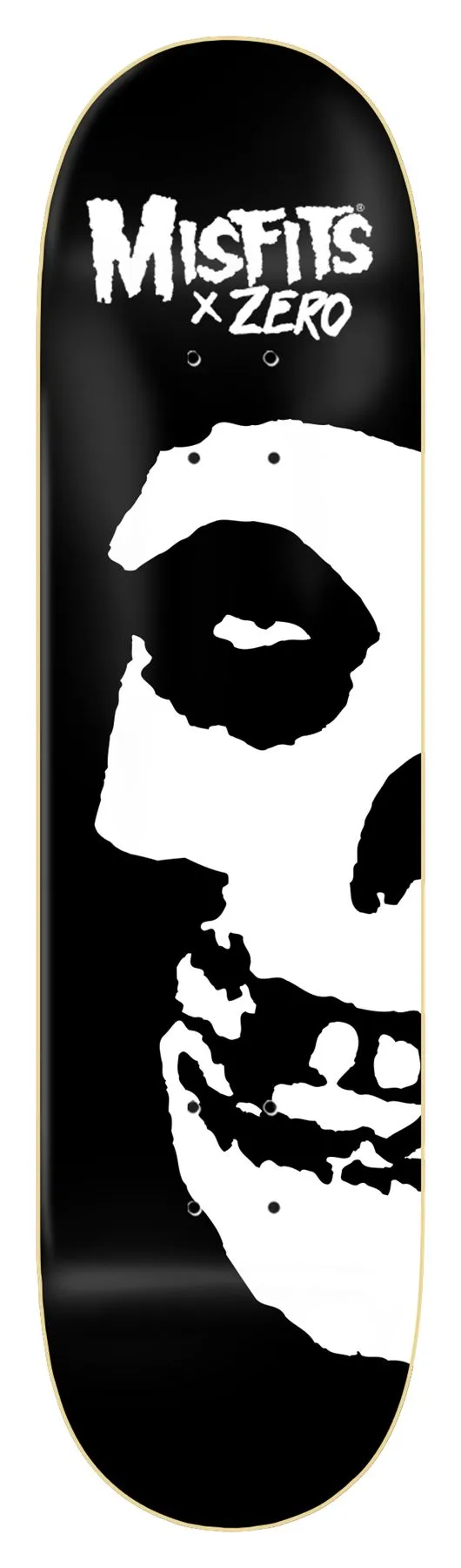 Zero Skateboard Misfits Fiend Skull Left Skateboard Deck - 8.25"