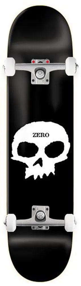 Zero Skateboard Single Skull Black White x Venom Custom Complete Skateboard - 7.5"