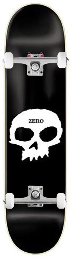 Zero Skateboard Single Skull Black White x Venom Custom Complete Skateboard - 7.75"
