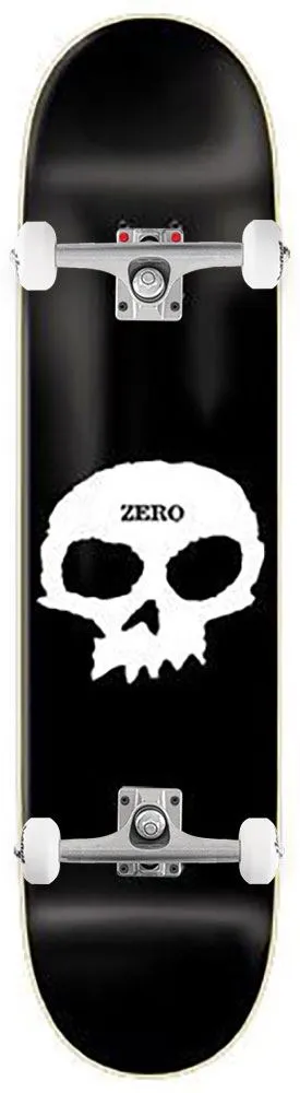 Zero Skateboard Single Skull Black White x Venom Custom Complete Skateboard - 7.75"