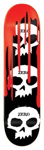 Zero Skateboard Skull Blood Black White Red x Venom Custom Complete Skateboard - 7.25"
