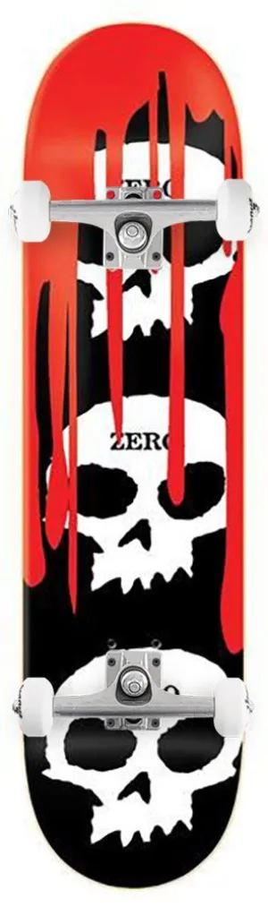Zero Skateboard Skull Blood Black White Red x Venom Custom Complete Skateboard - 7.25"