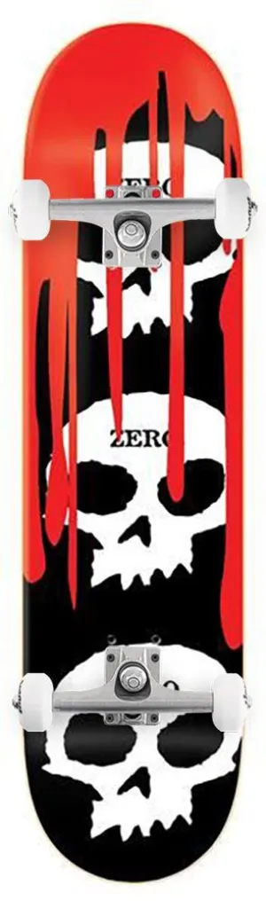 Zero Skateboard Skull Blood Black White Red x Venom Custom Complete Skateboard - 7.75"