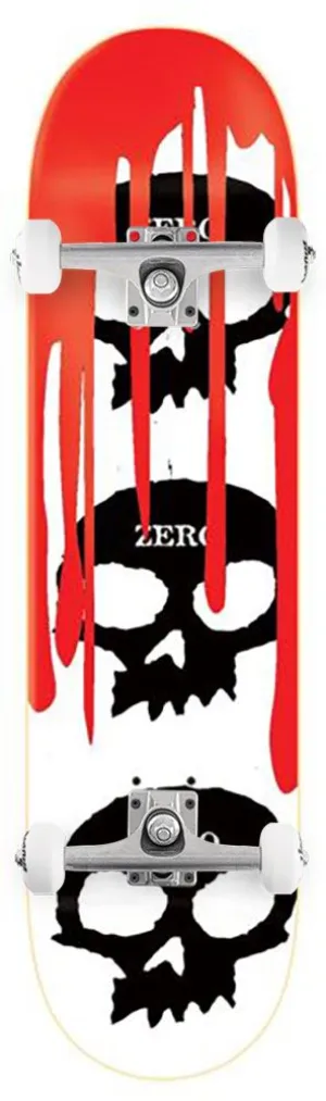 Zero Skateboard Skull Blood White Black Red x Venom Custom Complete Skateboard - 7.875"