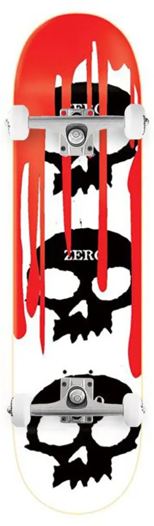 Zero Skateboard Skull Blood White Black Red x Venom Custom Complete Skateboard - 8.125"