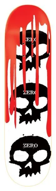 Zero Skateboard Skull Blood White Black Red x Venom Custom Complete Skateboard - 8.125"