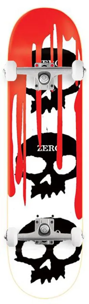 Zero Skateboard Skull Blood White Black Red x Venom Custom Complete Skateboard - 8.375"