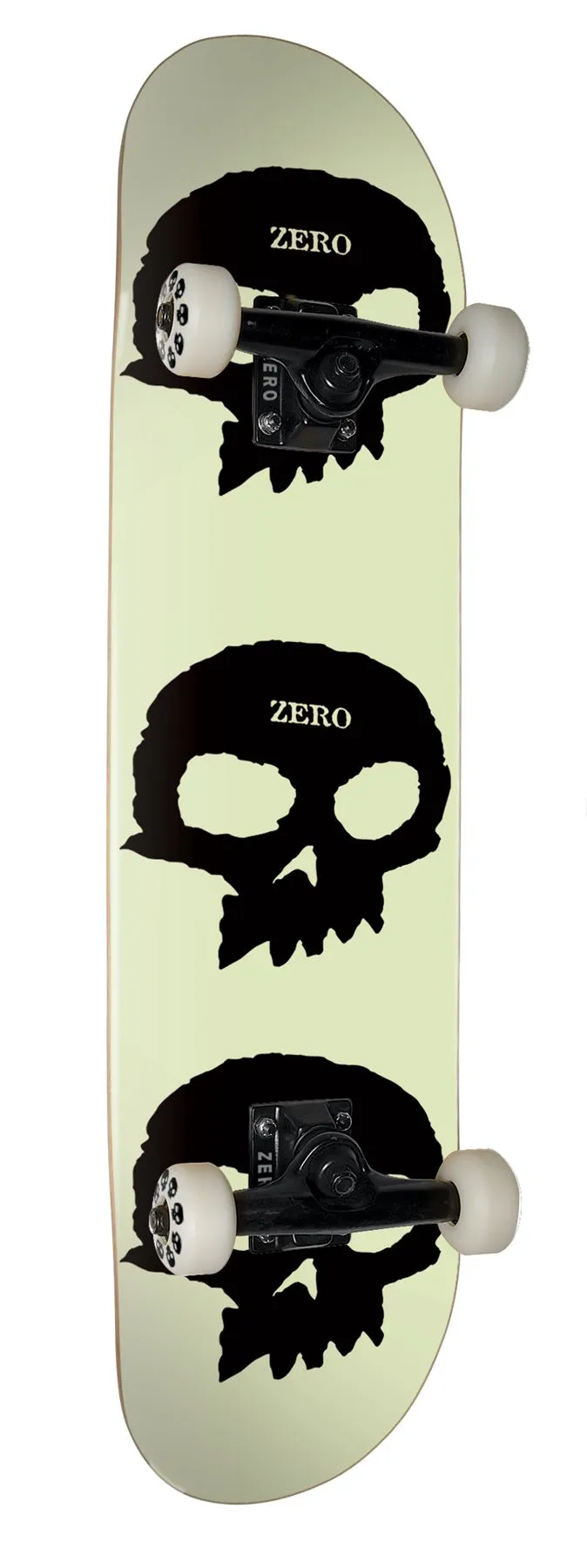 Zero Skateboard Skull Glow in the Dark " Complete Skateboard - 8.0"