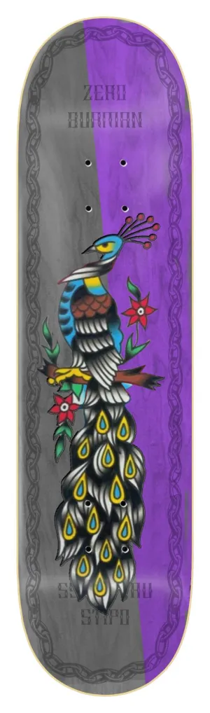 Zero x Nik Stipo Skateboard Dane Burman Skateboard Deck - 8.25"