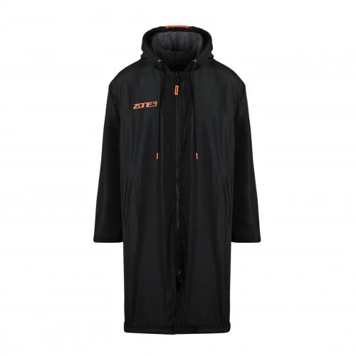 Zone3 Recycled Parka Robe, Black/Orange